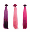 She Extensiones Cabello Natural c/queratina lisas fantas�a